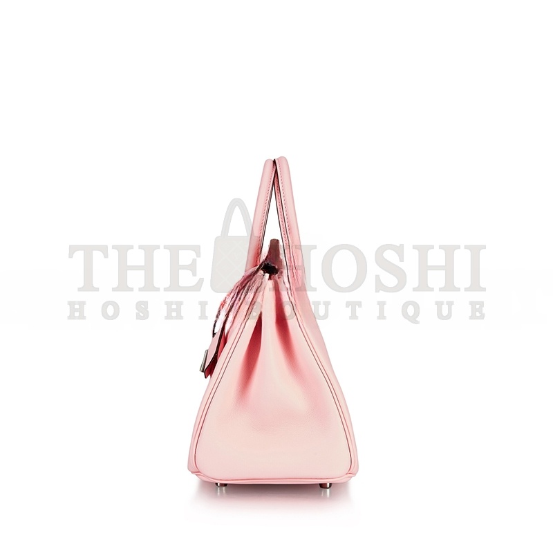 H**me5 ROSE SAKURA SWIFT BIRKIN 25 SILVER BUCKLE 1487913 (25*20*13cm) Master Quality